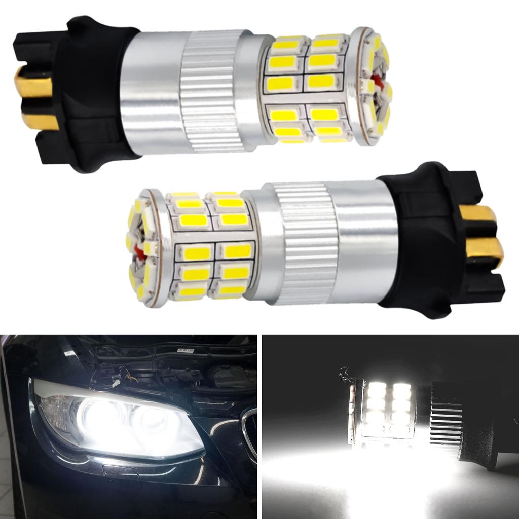 2Pcs 12V/24W PW24W LED Lamp For A4 VW CC Golf MK7 BMW F30 3 Series Skoda Yeti Daytime Running Lights DRL 6000K Xenon White