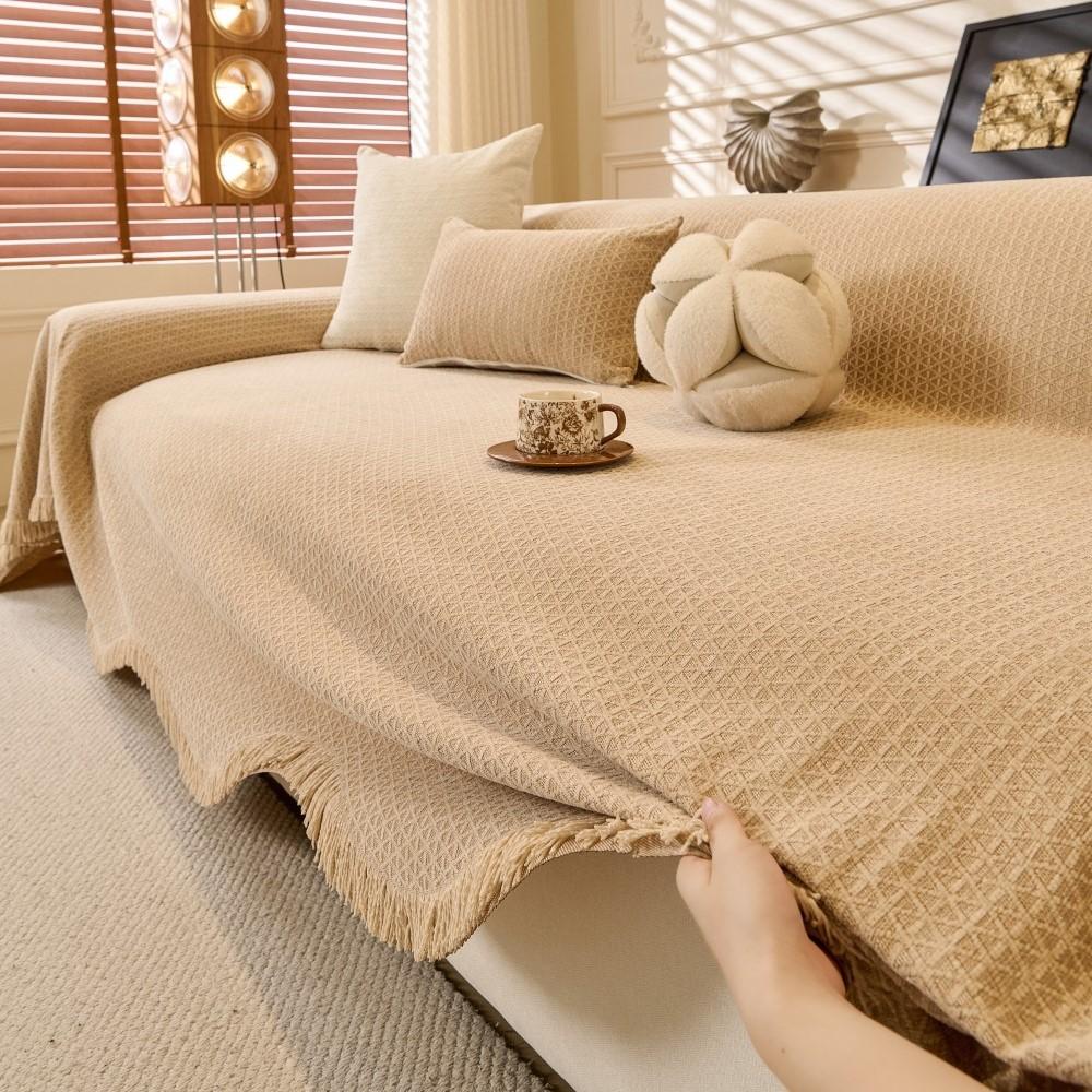 Full Coverage Straight Sofa Cover All-Season Sofa Throw Non-Slip Washable Pet-Friendly Couch Cover Blanket Living Room Mats