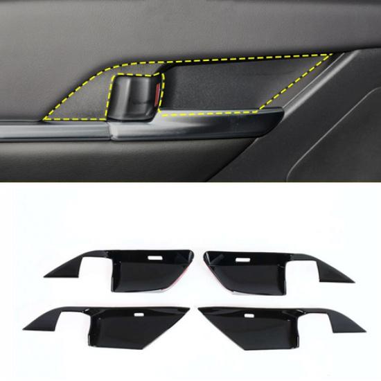 Bright Black Inner Door Handle Bowl Cover Trim 4pcs For Toyota Camry 2025 2026