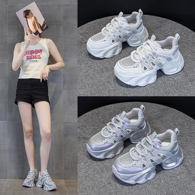 2516 Rhinestone Gypsy Sports Platform Dad Shoes Women's Summer New Fashion Mesh Breathability Increased