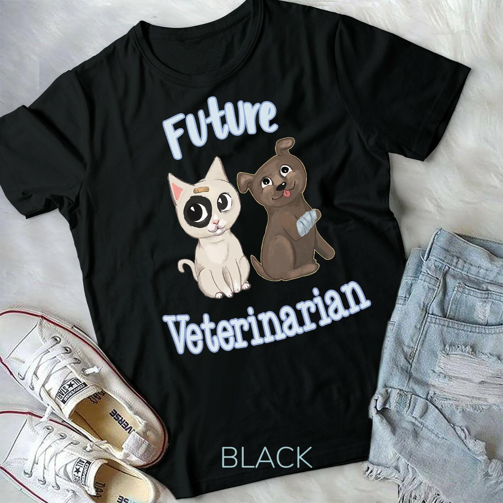 Future Veterinarian Cute Cat Dog Lover Unisex Form T-shirt L