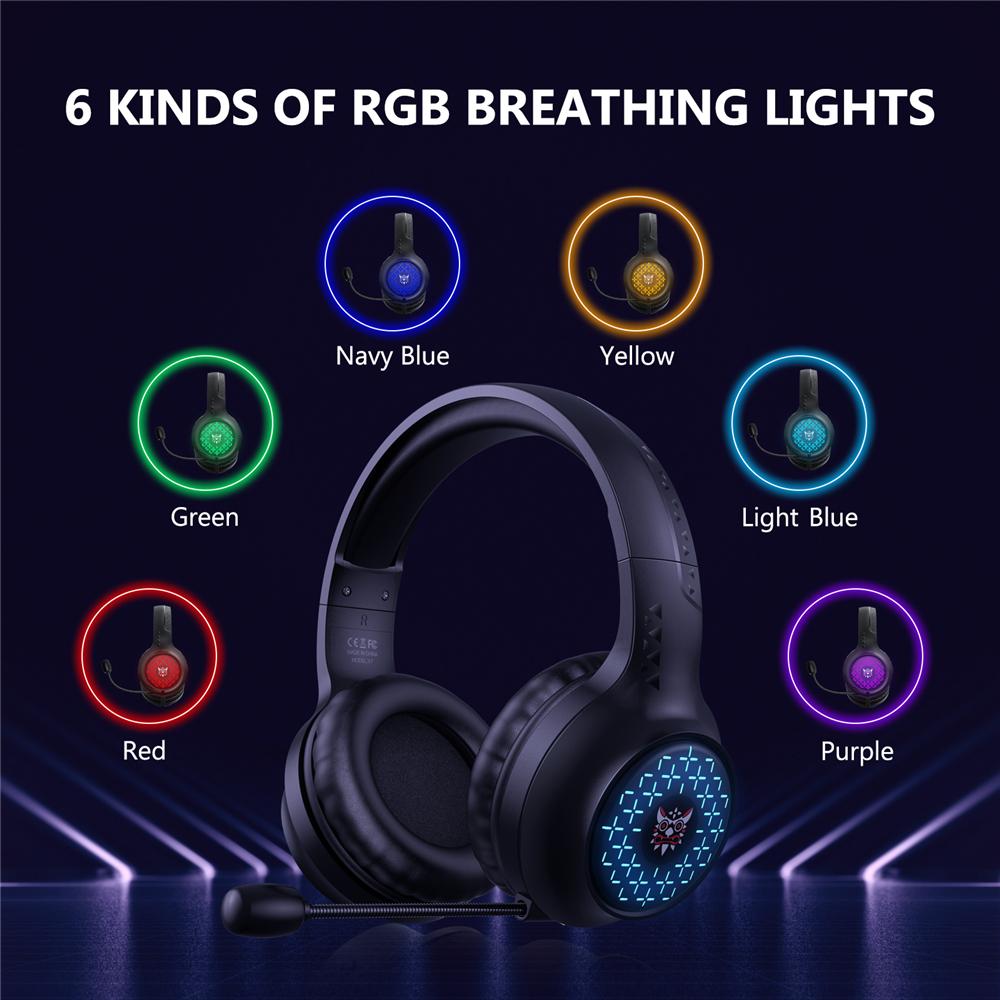 For Ps4 Ps5 Xbox Computer Pc Gamer Headset Wired 3.5mm Headphones Led Hifi Stereo Bass Gamer Headphone With Noise Canceling Mic
