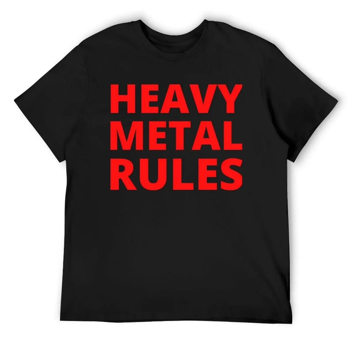 

Heavy Metal Rules Sticker T-Shirt animal prinfor boys tees topping plain white t shirts men XXXXXL різнокольоровий