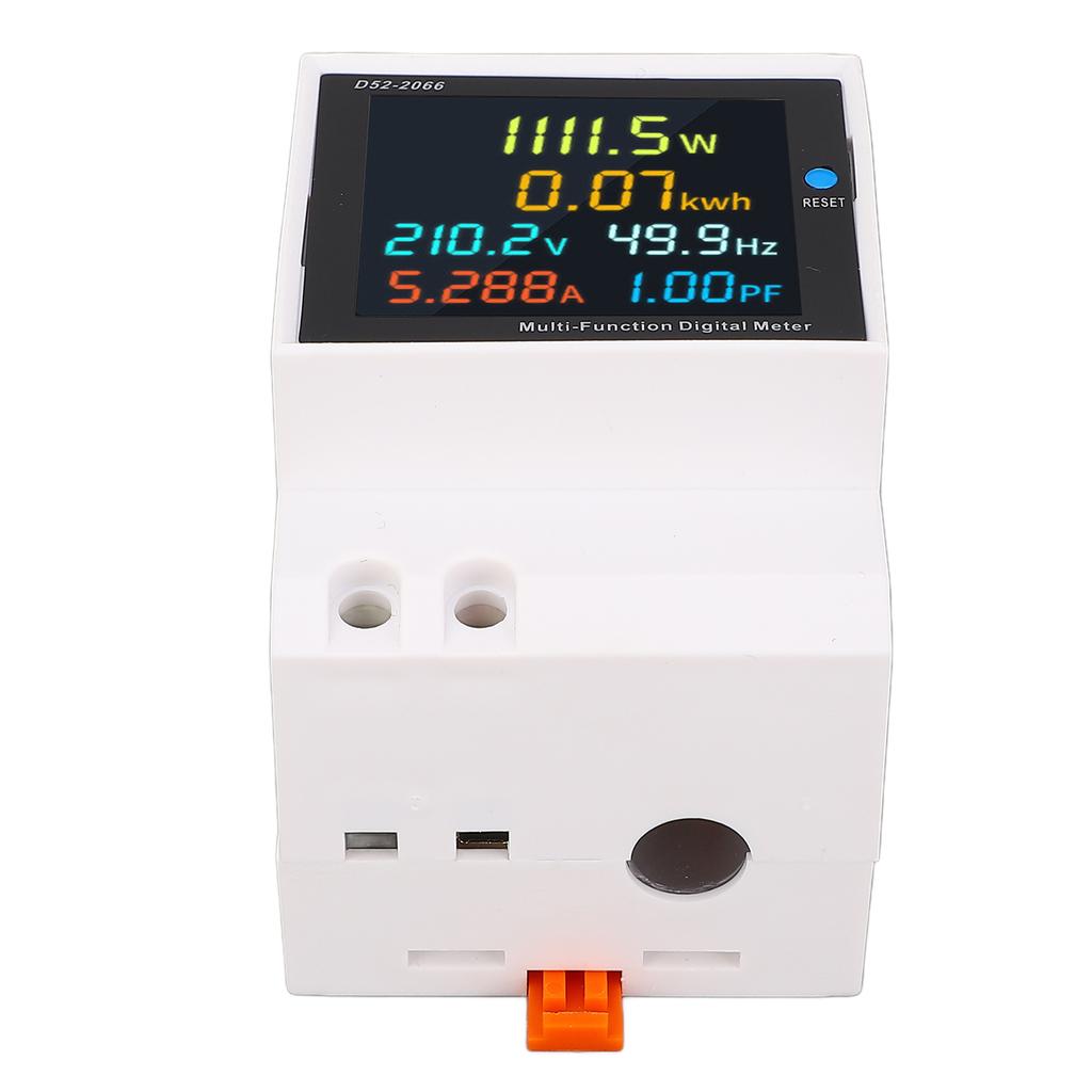 Digitaler Einphasen-Energiezähler DIN-Schiene AC Spannung Strom Leistungsfaktor Frequenz Elektrizität