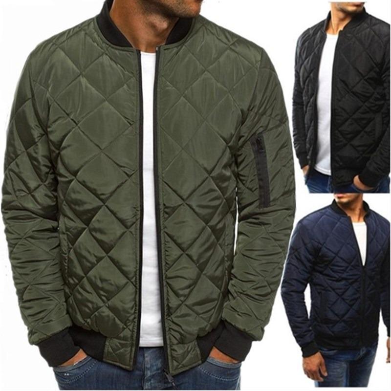 

Men’s Short Quilted Stand Collar Cotton Jacket S красный