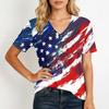 Shirts For Women Trendy V Neck T Shirts Casual Printed Blouse Tops For Women