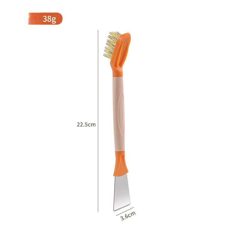 3 In 1 Multifunctional Stove Cleaning Brush, Stainless Steel Scraper Wire Brush for Gas Stove Range Hood Gap Stubborn Stain Deep Cleaning Kitchen Tool