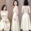 Butterfly Jacquard Slim Fit Formal Dress - Retro Socialite Style, Cinched Waist, Summer Birthday Outfit