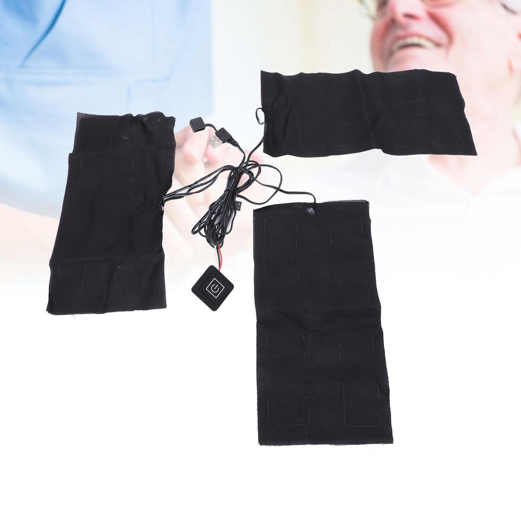Electric USB Heated Pad 5V 2A Lightweight Clothing Heating Tablets Adjustable Temperature Warmer for Belly Knees