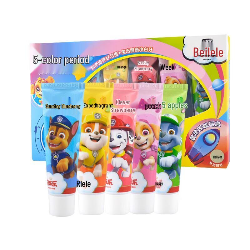 Детская зубная паста Lengsuanling Beilele, 5 штук