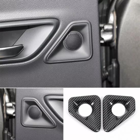 Carbon Fiber Rear Door Speaker Frame Cover Trim 2pcs For Toyota Crown -2024