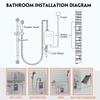 3800W Instant Tankless Heater 110V/220V LCD Display Heating Shower Faucet Electric Water Heater