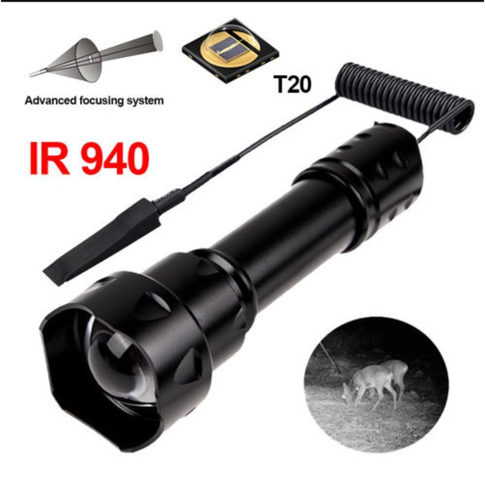 T20 850/940NM Infrared Torch | Retractable Zoom Aluminium Alloy Adventure Search Light