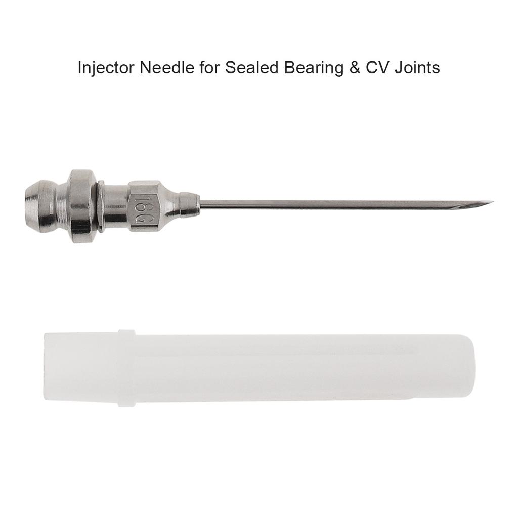 304 Stainless Steel Portable Grease Injector Needle, 18g Refillable Grease Filling Needle for Precision Lubrication