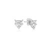 Tirr Lirr Tulip Half Moon Mix Silver-White Earrings TESSVW14002M