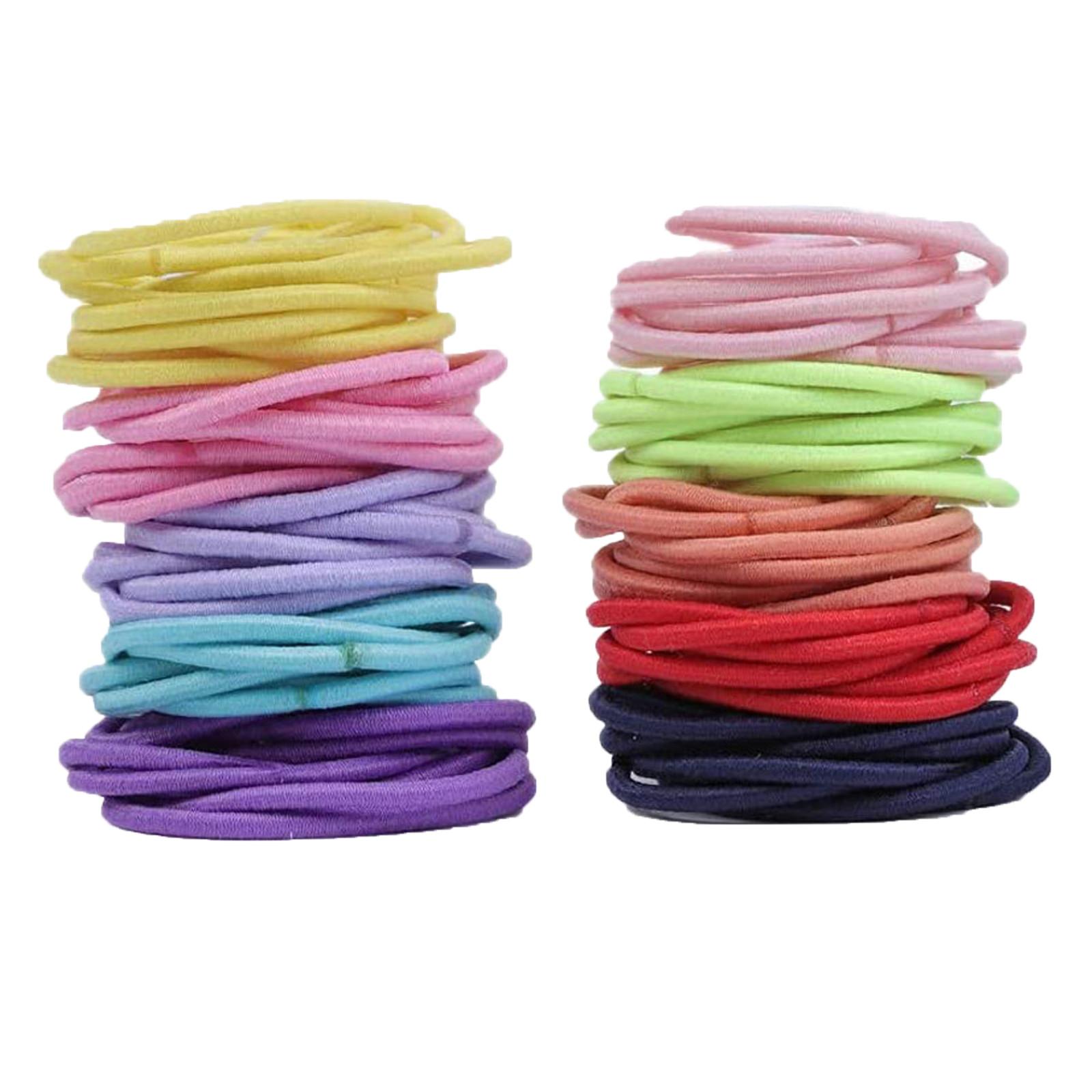 

100 шт. в упаковке для девочек, цветная модная высокая эластичная резинка для волос, эластичная резинка для волос