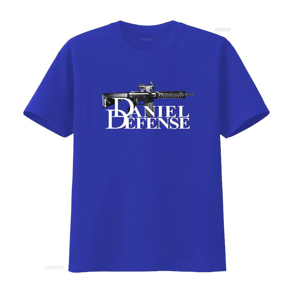 Daniel Defense Firearms Sports Logo T Shirt Heavy Cotton Size 4XL Vintage Washed Designer Clothes Unisex Top For Everyday Wear