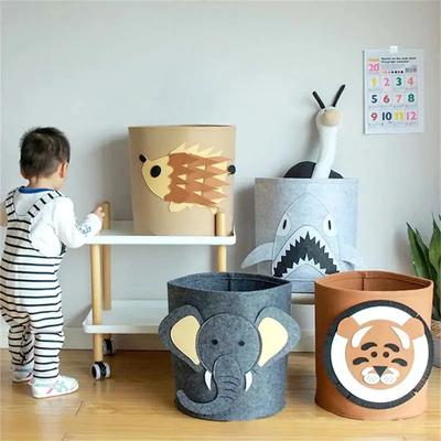 1 Stück Baby-Aufbewahrungskorb Panda Dinosaurier Cartoon Filz-Organizer Wäschekorb für schmutzige Kleidung Spielzeug-Aufbewahrungsbox Geschenkideen