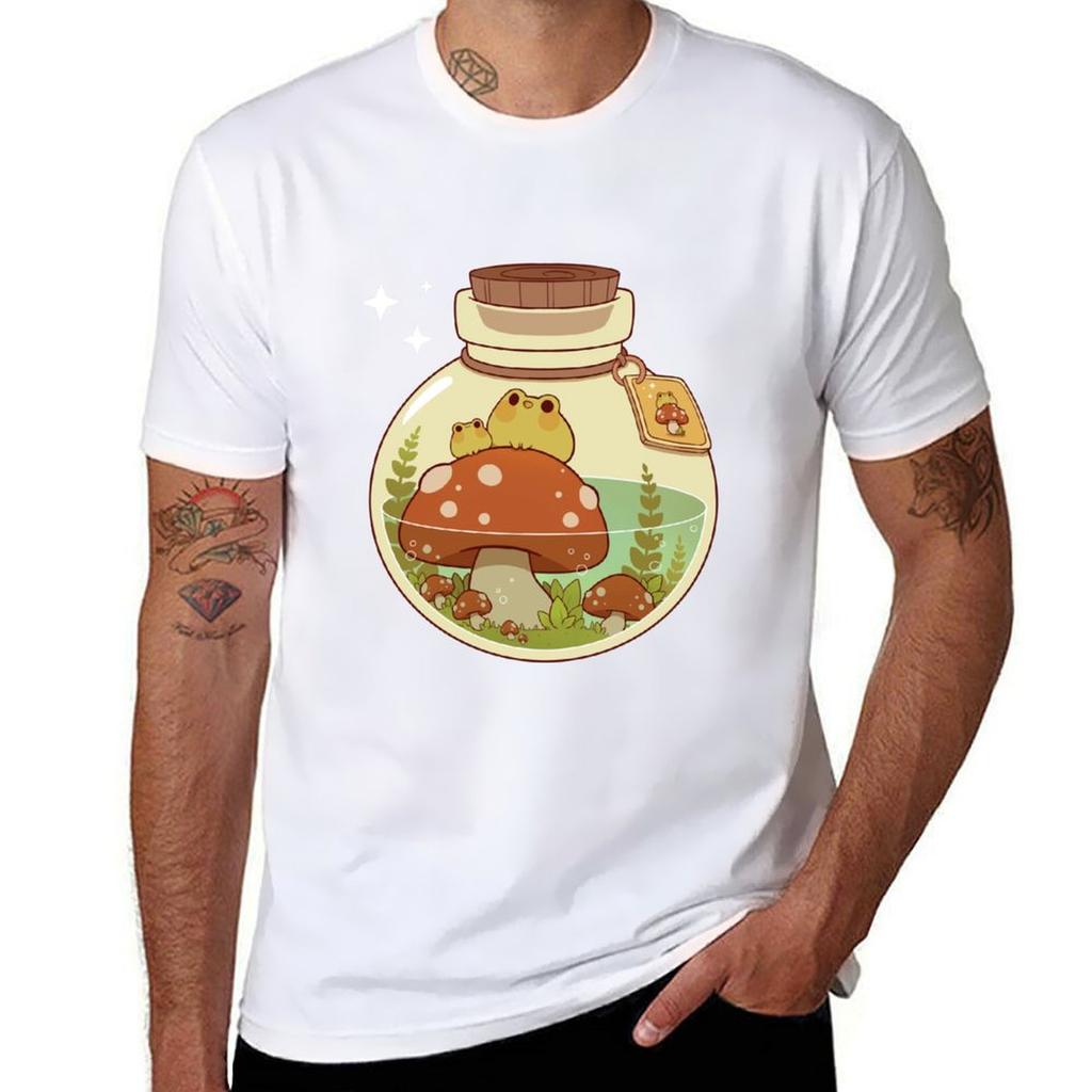 Frog And Mushroom Potion Tshirt Funny T Shirts Cotton Tshirt