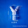 Transparent Y-Shape Plastic Tee Adapter for Universal Water Pipes