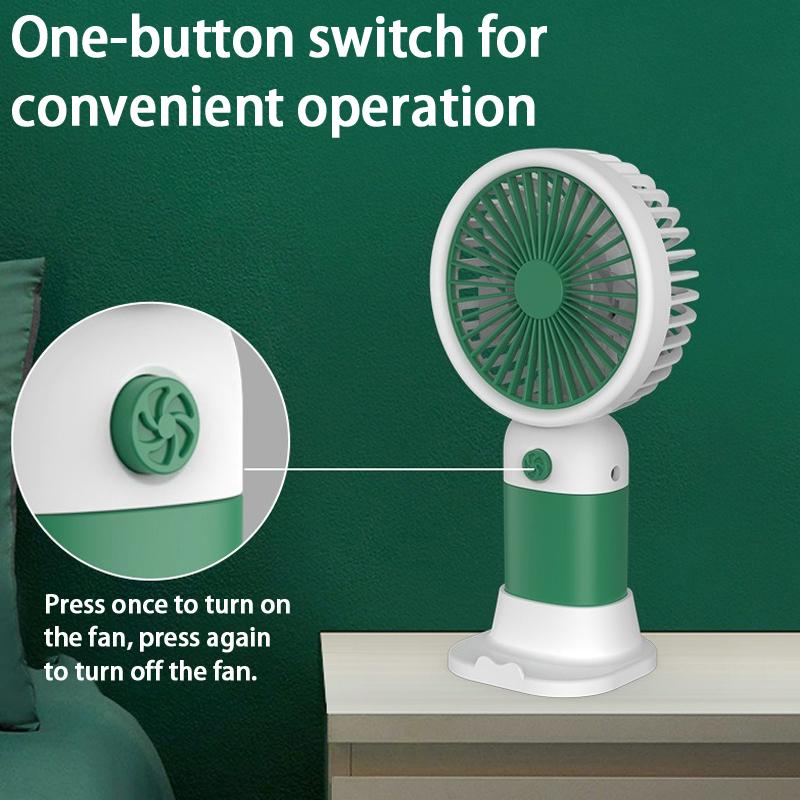Usb Rechargeable Portable Handheld Fan – Cute Plastic Design, Dual Use (Handheld/Stand), Summer Cooling Fan For Kids & Adults