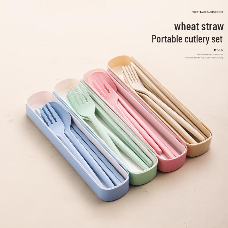 Wheat Straw Portable Cutlery Set