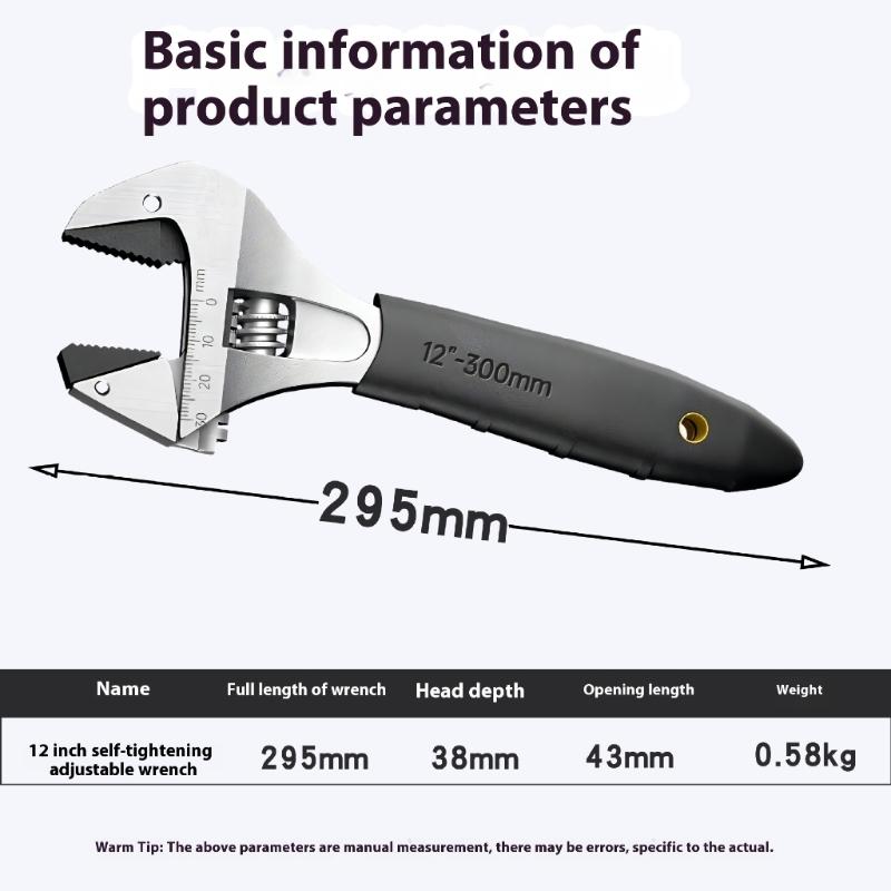 Multifunctional Adjustable Wrench Tool Multipurpose Pipe Wrench Wrench Suitable for Car Maintenance Household Tool