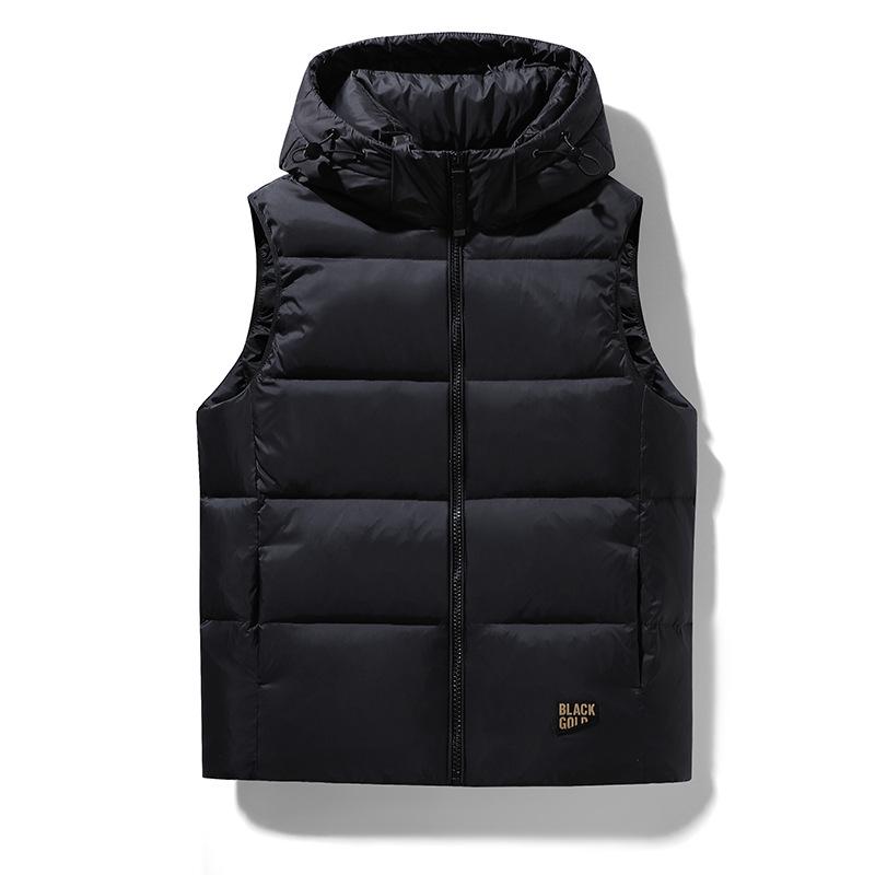

3M Xueli Men s Unisex Winter Hooded Down Jacket - White Duck, Thickened Couple Style 3XL чорний