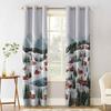 Christmas And Winter Snowflake Town Blackout Curtains For Living Room Bedroom Window Treatment Blinds Drapes Kitchen Curtains