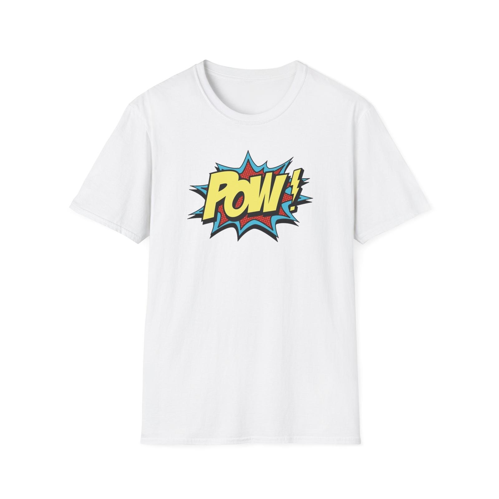 

Cartoon Fight Scene Pow T-Shirt Mens Womens Tees Top Tee, Comic Book Shirt, Street Fighter Top, Graphic Novel M