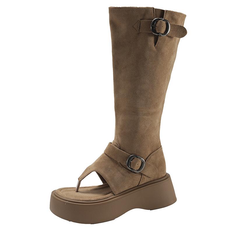 Queen Fan Explosive Retro French Thick-soled Herringbone Short Boots Women's 2025 New Summer Wear Maillard Style Boots
