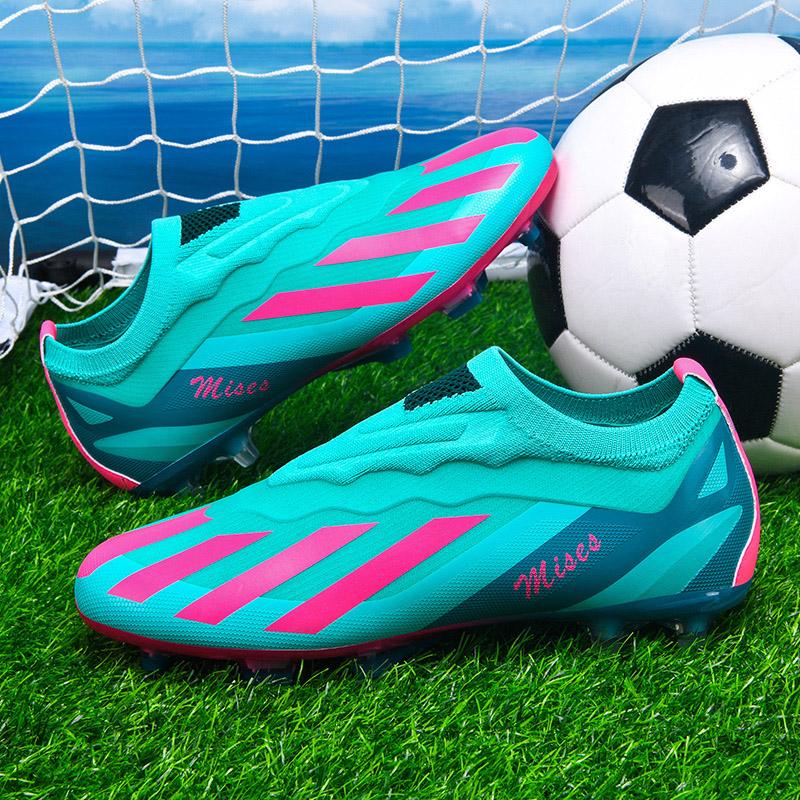 New Men Football Boots Cleats Outdoor Sport Training Breathable Soccer Shoes Long Spikes FG Boys Non Slip Match Comfortable