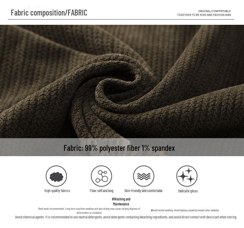 Men's Washed Two-Piece Look Long Sleeve American Streetwear Loose Heavyweight Plus Size Top 550