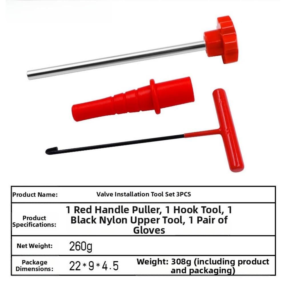 Steel Construction Valve Stem Tool Tire Valve Kit Ergonomic Handles