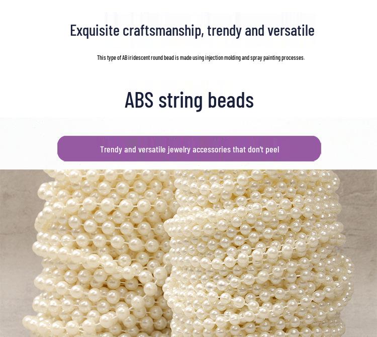Top-Selling 2.0-14mm ABS Beads & Pearls for DIY Jewelry - Rhinestone Chain, Wedding Accessories