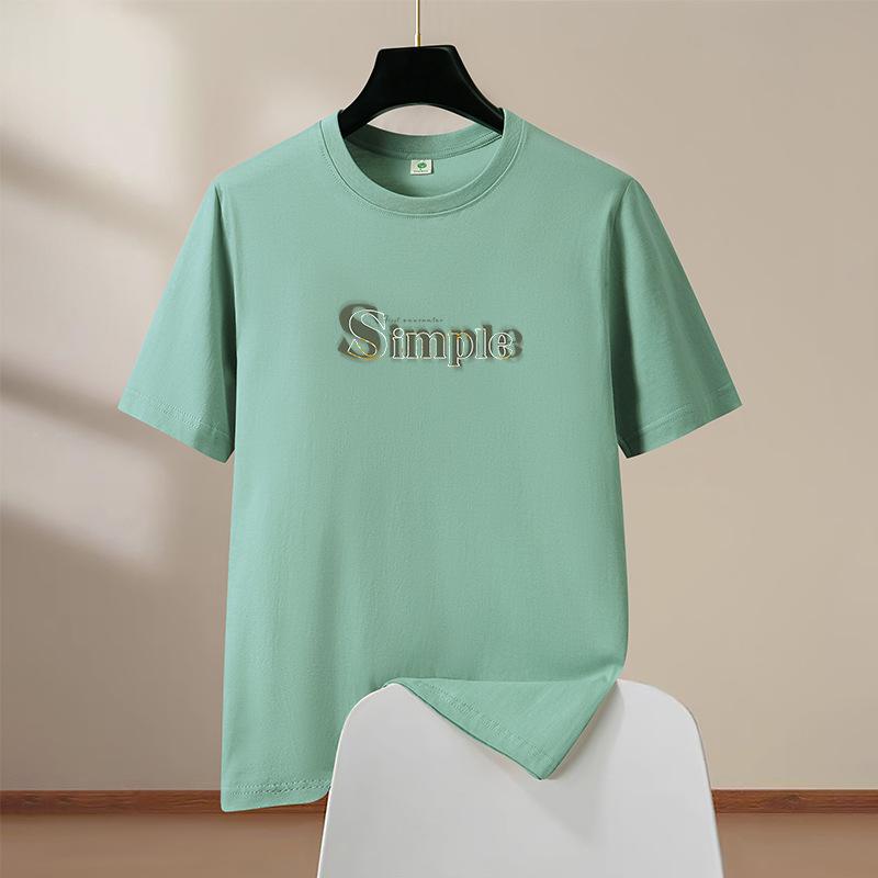 

Simple Men Cotton Short Sleeve T-Shirt S-6XL Oversized Comfort Streetwear Tee 4XL чорний
