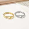 European Fashion Rhinestone Heart Ring for Women - Trendy Luxury Design with Zircon