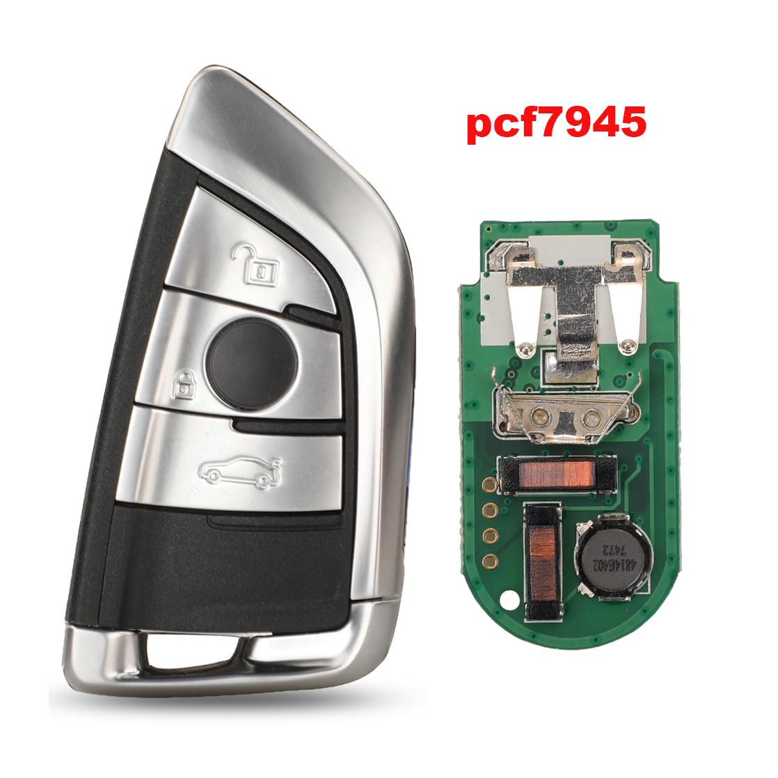 

jingyuqin Car Remote Key For BMW 1 3 5 7 Series X1 X3 X5 X6 X7 F CAS4 CAS4+ FEM 2011-2017 PCF7945 Replace Keyless Go Car Key 868MHZ чорний білий колір