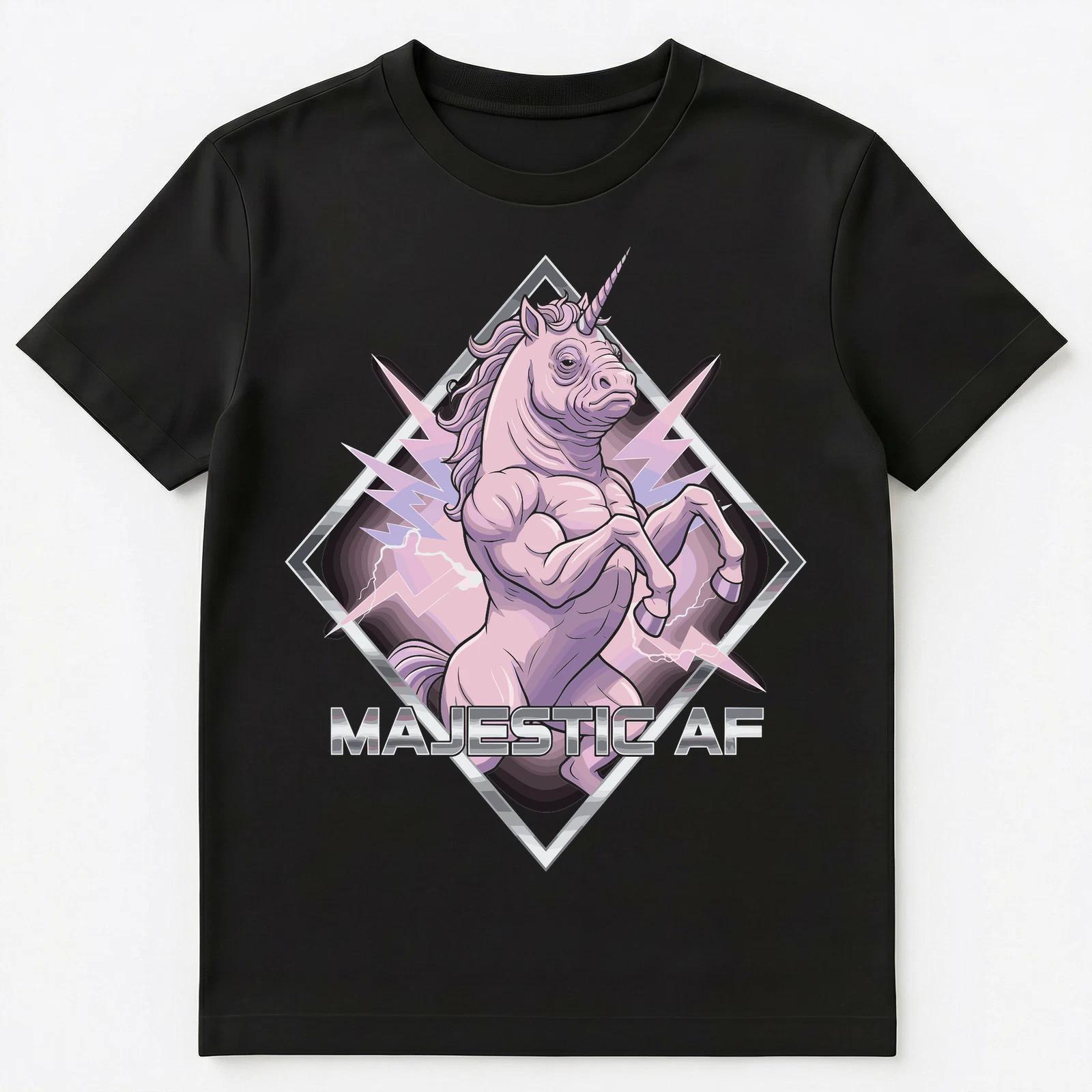 Unicorn Enthusiast Ironic Muscular Majestic Alpha Unisex T-Shirt 3XL