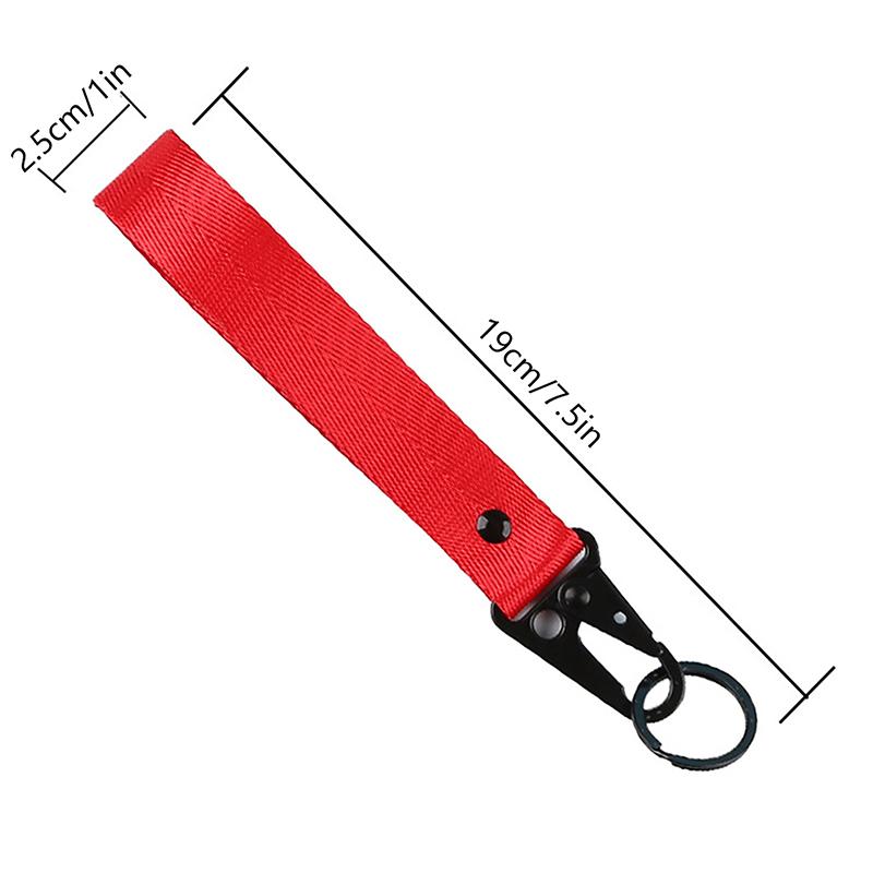 Solid Color Ribbon Keychain Lanyard Business Gift Key Chain For Jdm Car Motorcycle Keychain Key Ring