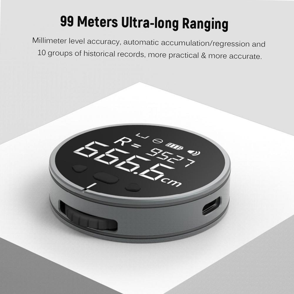 Little Q 8 In 1 Electronic Ruler LCD Display Range Finder 99m High Accuracy Handheld Length