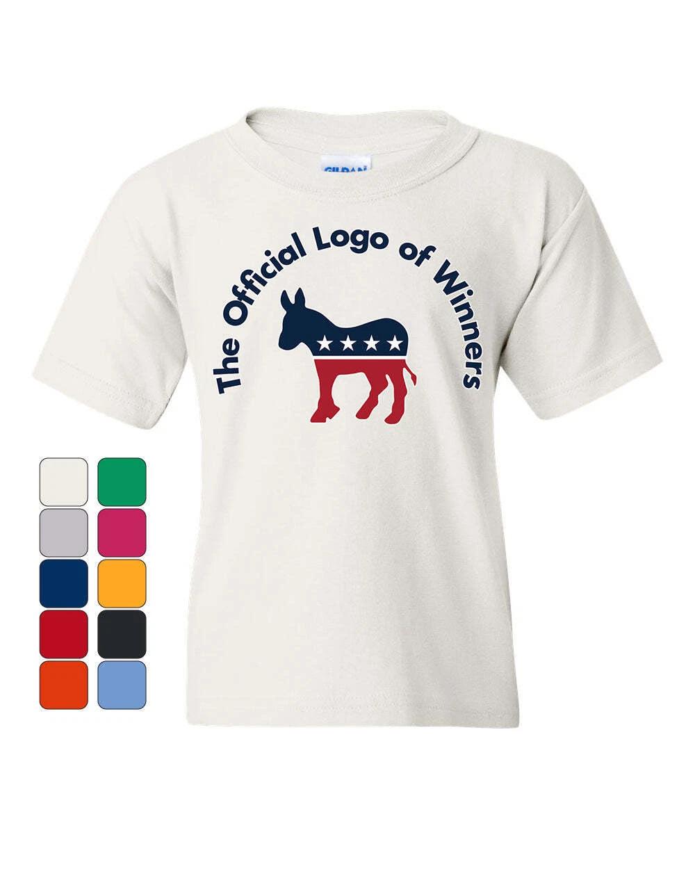 

The Official Logo of Winners Youth kids boys T-Shirt USA Democratic Party Donkey Kids Tee 150
