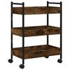 Vidaxl Kitchen Trolley, Smoked Oak, 50X30X70 Cm