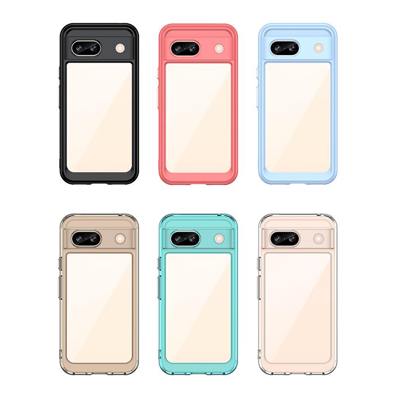 Für Google Pixel 8A Hülle Abdeckung Google Pixel 8A 7 8 Pro 7A 6A Capas Neu Rückseite Stoßfest Transparent Farbe Fundas Google Pixel 8A