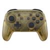 eXtremeRate Switch Pro Controller Clear DIY Replacement Grip Housing Case Cover for Switch Pro Controller Faceplate/Backplate Handle, [Amber Yellow]