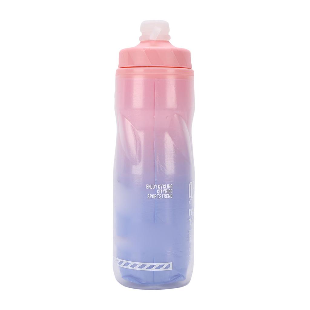 Bike Water Bottle 610ml Large Capacity Insulated Squeeze Cycling Drink Bottle for Hiking Running Travel