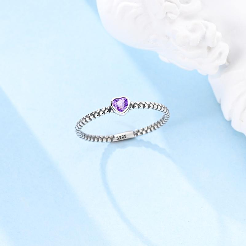 Original  Gold Plated CopperHeart Clover Zircon Beaded Stackable Ring 6-9 Size Women Valentine Daily Jewelry Gift