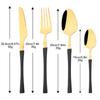 4Pcs Mirror Black Cutlery Set Stainless Steel Flatware Western Knife Fork Spoon Silver Cutlery Kitchen Tableware Set Supplies