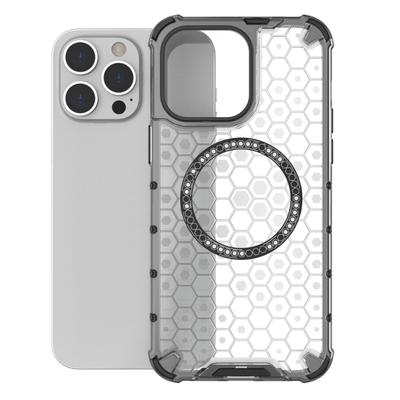 For iPhone 15 Pro Max Magnetic Ring Back Cover Phone Case Magsafe Ring Wireless Charge Lens Protect Shockproof Coverage Cases