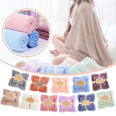 Toalla de Coral Fleece Set de Toallas de Baño Engrosada Absorbente Set para Suegra Toalla Toalla de Playa